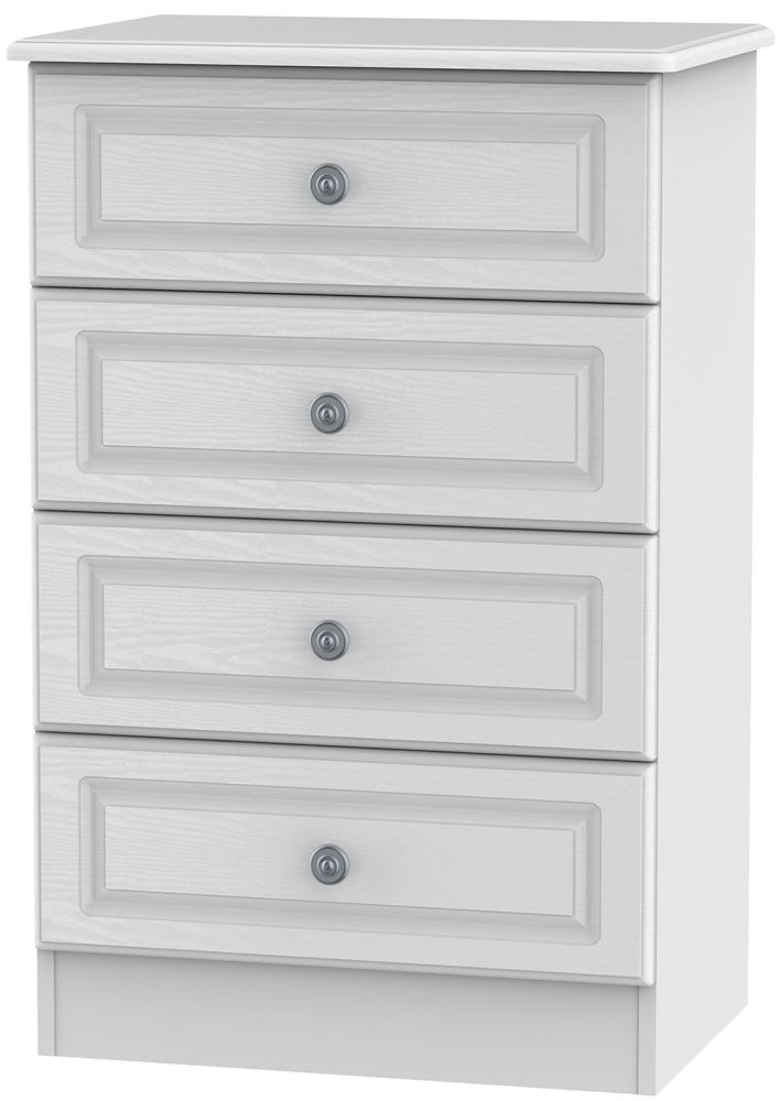 Pembroke White 4 Drawer Midi Chest