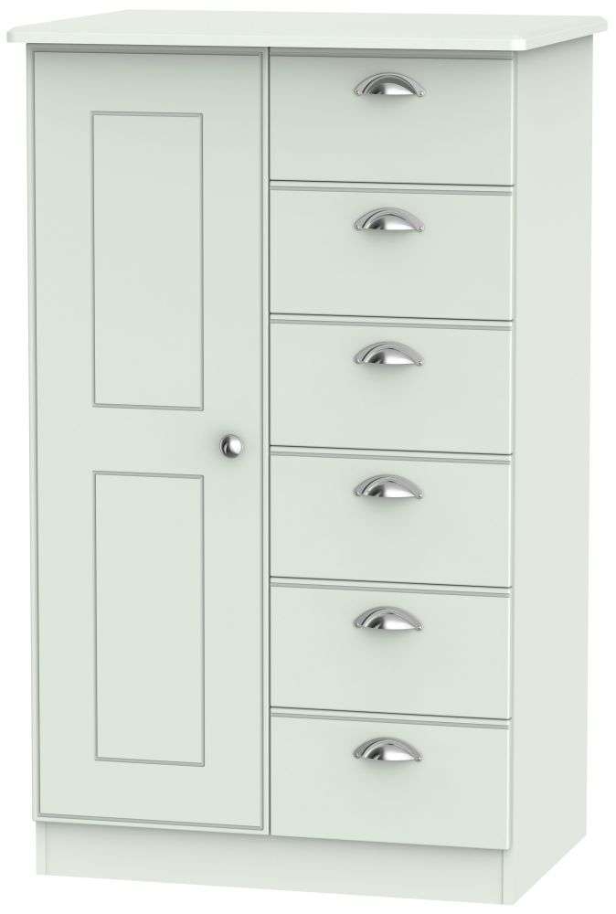 Victoria Grey 1 Door Midi Wardrobe