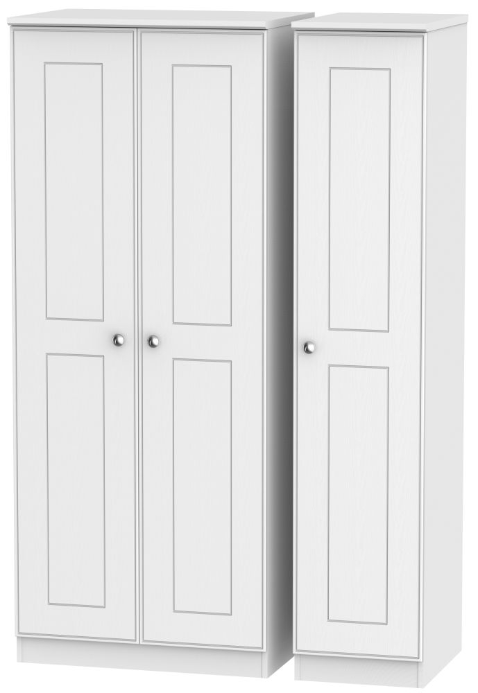 Victoria White 3 Door Triple Wardrobe