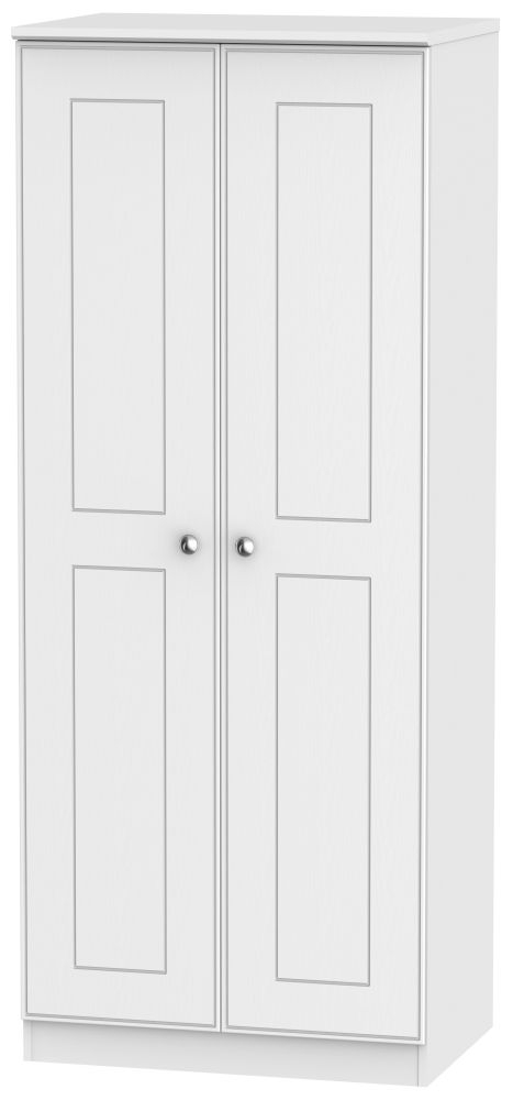 Victoria White 2 Door Plain Wardrobe
