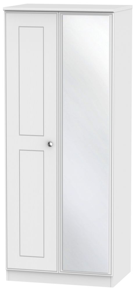 Victoria White 2 Door Wardrobe - 1 Mirror