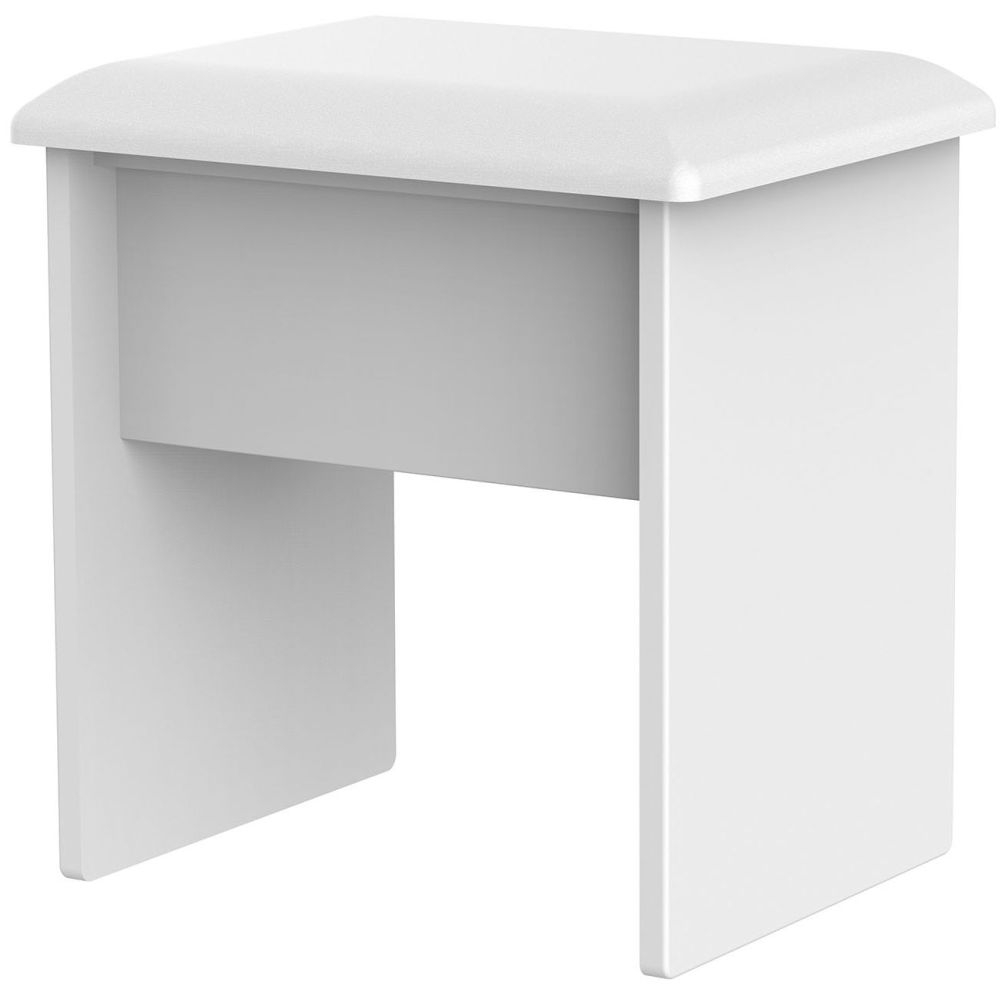 Warwick White Padded Dressing Stool