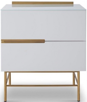 Product photograph of Gillmore Space Alberto 2 Drawer Bedside Cabinet from Choice Furniture Superstore