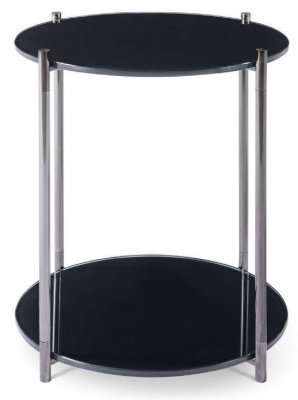 Product photograph of Gillmore Space Adriana Round Side Table With Shelf from Choice Furniture Superstore