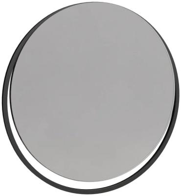 Clearance Gillmore Space Federico Black Metal Frame Round Wall Mirror 65cm X 65cm Fss12616