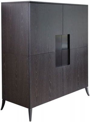 Product photograph of Gillmore Space Fitzroy Charcoal 4 Door Drink Cabinet from Choice Furniture Superstore