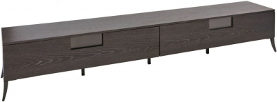 Gillmore Space Fitzroy Charcoal 2 Drawer Double Length Media Unit