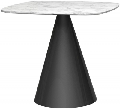 Gillmore Space Oscar 80cm Small Square Dining Table With Black Conical Base