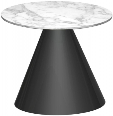 Product photograph of Gillmore Space Oscar Small Round Side Table With Black Conical Base from Choice Furniture Superstore