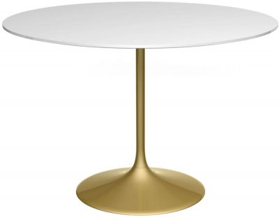 Product photograph of Gillmore Space Swan 10cm Round Large Dining Table - 2 Seater from Choice Furniture Superstore