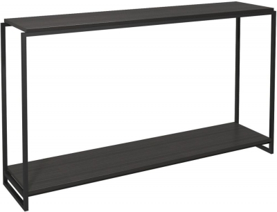 Product photograph of Gillmore Space Federico Wenge Narrow Console Table With Black Metal Frame from Choice Furniture Superstore