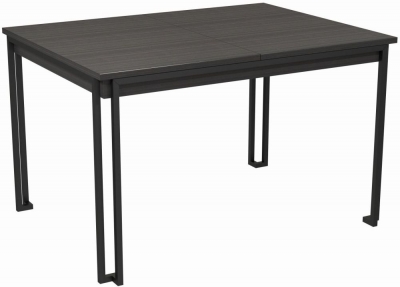 Product photograph of Gillmore Space Federico Wenge 120cm-160cm Extending Dining Table With Black Metal Frame from Choice Furniture Superstore