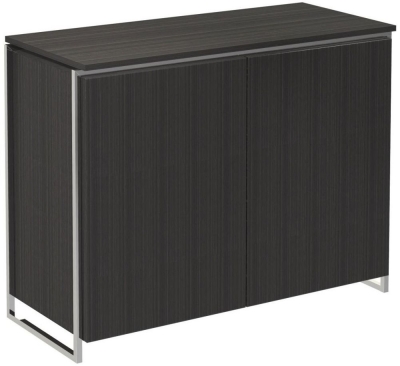 Product photograph of Federico Wenge 2 Door Small Sideboard With Chrome Frame from Choice Furniture Superstore