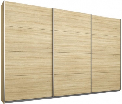 Product photograph of Rauch Kulmbach 271cm Sonoma Oak 3 Door Sliding Wardrobe from Choice Furniture Superstore