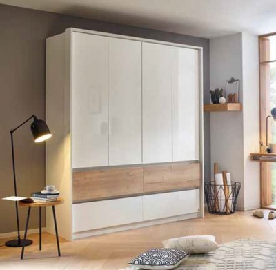 Product photograph of Winnipeg Wardrobe With High Gloss Front from Choice Furniture Superstore