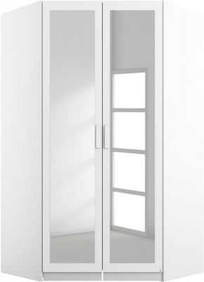 Product photograph of Rauch Rivera White Corner Wardrobe - Variation Available from Choice Furniture Superstore