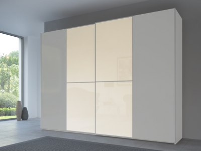 Product photograph of 20up Front 1a Sliding Wardrobe With Matt Glass Front from Choice Furniture Superstore