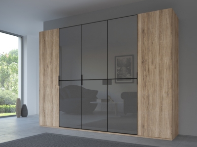 Product photograph of 20up Front 1a Wardrobe With Glossy Glass Front from Choice Furniture Superstore