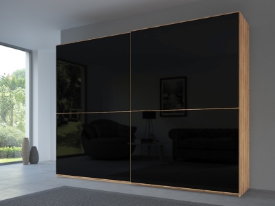 Product photograph of 20up Front 2a Sliding Wardrobe With Glossy Glass Front from Choice Furniture Superstore