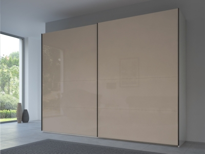 Product photograph of 20up Front 3b Sliding Wardrobe With Glossy Glass Front from Choice Furniture Superstore