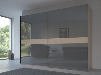 Product photograph of 20up Front 4a Sliding Wardrobe With Glossy Glass Front from Choice Furniture Superstore