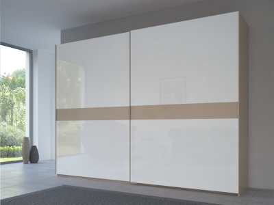 Product photograph of 20up Front 4a Sliding Wardrobe With High Gloss White Front from Choice Furniture Superstore