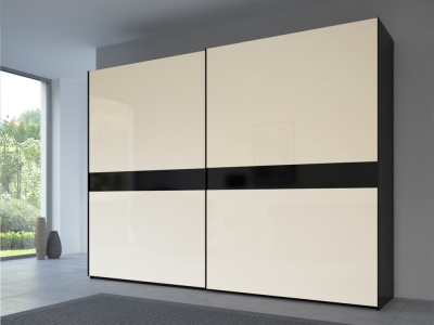 Product photograph of 20up Front 4a Sliding Wardrobe With Matt Glass Front from Choice Furniture Superstore