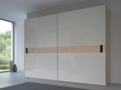 Image of 20UP Front 5B Sliding Wardrobe with Glossy Glass Front