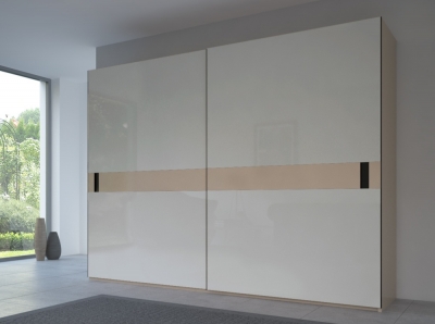 Product photograph of Rauch 20up Front 5b Sliding Wardrobe With Glossy Glass Front from Choice Furniture Superstore