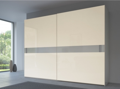 Product photograph of 20up Front 5b Sliding Wardrobe With Matt Glass Front from Choice Furniture Superstore