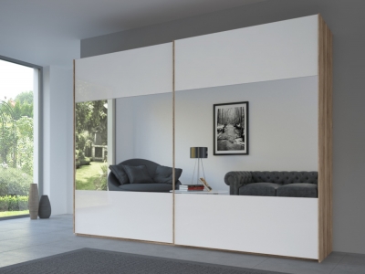 Product photograph of 20up Front 8 Sliding Wardrobe With High Gloss White Front from Choice Furniture Superstore