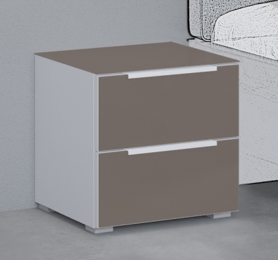 Product photograph of 20up Bedside Cabinet With Matt Glass Front And Top from Choice Furniture Superstore