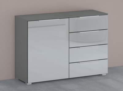 Product photograph of 20up Cupboard With High Gloss Front - H 84cm from Choice Furniture Superstore