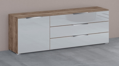 Product photograph of 20up Cupboard With High Gloss Front - H 124cm from Choice Furniture Superstore