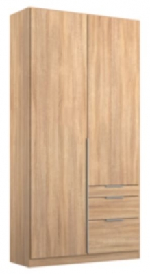 Product photograph of Rauch Alabama 91cm Oak 2 Door Wardrobe With Drawers from Choice Furniture Superstore