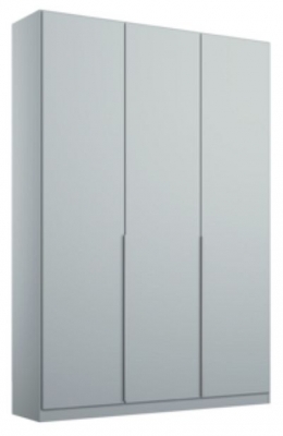 Product photograph of Alabama Silk Grey 3 Door Wardrobe - 136cm from Choice Furniture Superstore