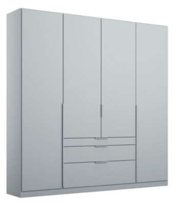 Product photograph of Rauch Alabama 181cm Silk Grey 4 Door Wardrobe With Drawers from Choice Furniture Superstore