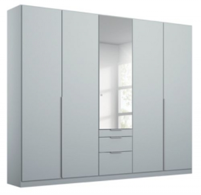 Product photograph of Rauch Alabama 226cm Silk Grey 5 Door Combi Wardrobe from Choice Furniture Superstore