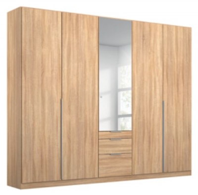 Product photograph of Rauch Alabama 226cm Oak 5 Door Combi Wardrobe from Choice Furniture Superstore