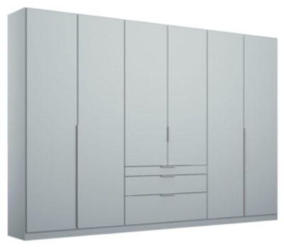 Product photograph of Alabama Silk Grey 6 Door 3 Drawer Combi Wardrobe - 271cm from Choice Furniture Superstore