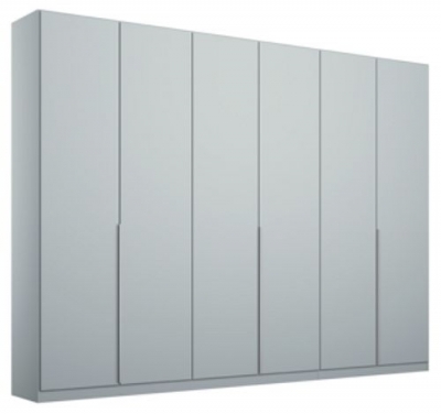 Product photograph of Alabama Silk Grey 6 Door Wardrobe - 271cm from Choice Furniture Superstore