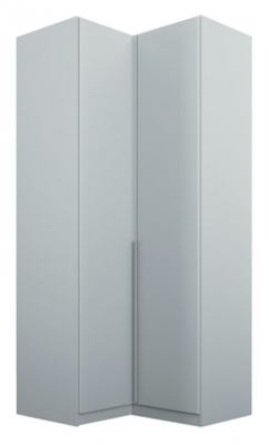 Product photograph of Rauch Alabama 100cm Silk Grey 2 Door Corner Wardrobe from Choice Furniture Superstore