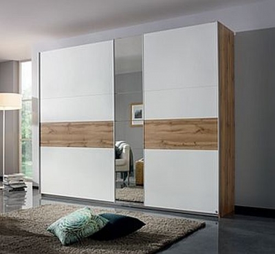 Rauch Korbach Artisan Oak And Alpine White 2 Door Sliding Wardrobe 261cm