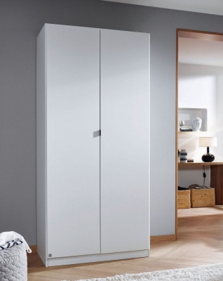 Product photograph of Ontario Alpine White 2 Door Wardrobe - 91cm from Choice Furniture Superstore