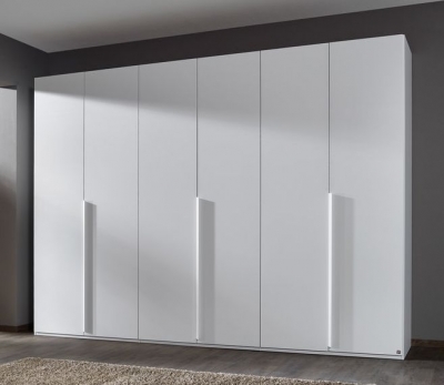 Product photograph of Purisma Alpine White 6 Door Wardrobe - 301cm from Choice Furniture Superstore