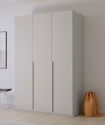 Product photograph of Rauch Purisma 151cm Silk Grey 3 Door Wardrobe from Choice Furniture Superstore