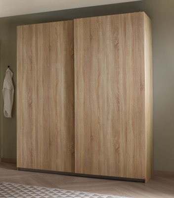 Product photograph of Plain Sonoma Oak 2 Door Sliding Wardrobe - 181cm from Choice Furniture Superstore