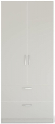 Rauch Pure Quadraspin 2 Door Grey Combi Wardrobe 91cm