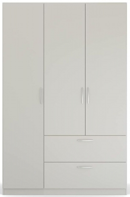 Rauch Pure Quadraspin 3 Door Grey Combi Wardrobe 136cm