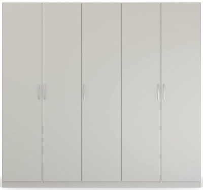 Rauch Pure Quadraspin 5 Door Grey Wardrobe 226cm